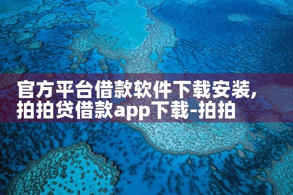 官方平台借款软件下载安装