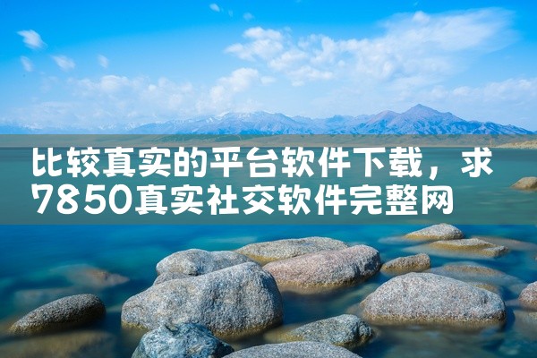 比较真实的平台软件下载
