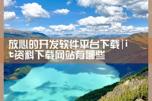 放心的开发软件平台下载