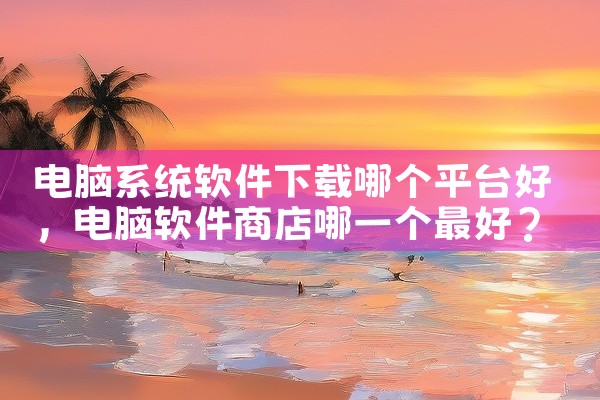 电脑系统软件下载哪个平台好