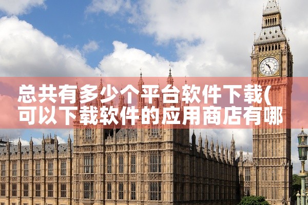 总共有多少个平台软件下载