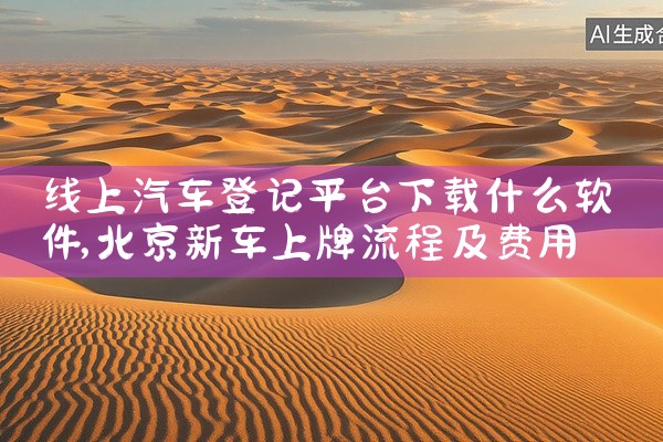 线上汽车登记平台下载什么软件
