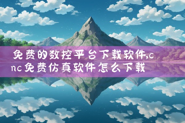 免费的数控平台下载软件